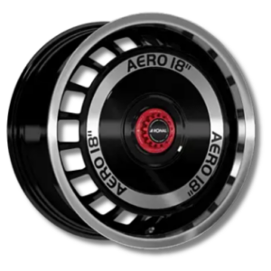 Ronal R50 REV-R 18" Black-Front Polished Alloy Wheels - 8J ET35 5x110