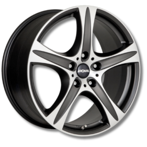 Ronal R55 SUV 19" Matt Black-Front Polished Alloy Wheels - 9J ET30 5x112