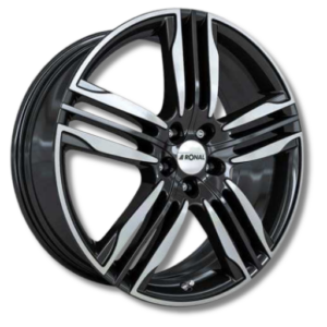Ronal R58 20" Black-Front Polished Alloy Wheels - 8J ET35 5x100