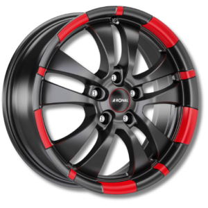 Ronal R59 MCR 15" Jetblack-red Rim Alloy Wheels - 6J ET25 4x108