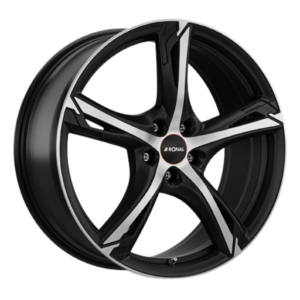 Ronal R62 jetblack 18" Jetblack-Matt-Front Polished Alloy Wheels - 7.5J ET40 5x114.3