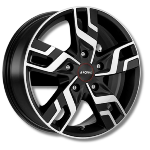 Ronal R64 jetblack 16" Jetblack-Matt-Front Polished Alloy Wheels - 6.5J ET51 5x120