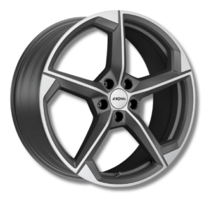 Ronal R66 grey 19" Orbit Grey-Matt-Front Polished Alloy Wheels - 8J ET28 5x112