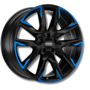 Ronal R71 21" Jetblack Matt Blue Tinted Matt Alloy Wheels - 9J ET52 5x114.3