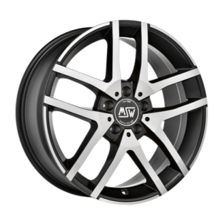 MSW 28 16" Black Polished Alloy Wheels - 8J ET42 5x112
