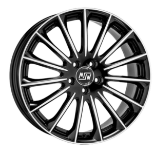 MSW 30 20" Black Polished Alloy Wheels - 8J ET28 5x112