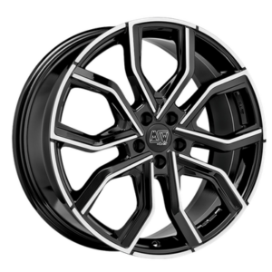 MSW 41 19" Black Polished Alloy Wheels - 8J ET27 5x112