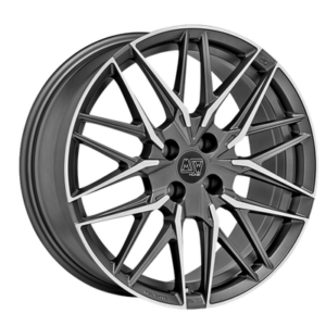 MSW 50-4 17" Black Polished Alloy Wheels - 9.5J ET20 4x108