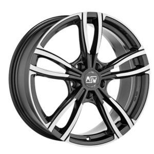 MSW 73 18" Black Polished Alloy Wheels - 7.5J ET40 5x112