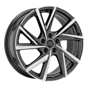 MSW 80-5 19" Grey Polished Alloy Wheels - 8J ET45 5x112