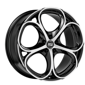 MSW 82 18" Gloss Black Full Polished Alloy Wheels - 7.5J ET30 5x110