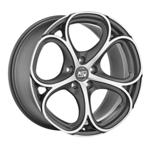 MSW 82 20" Black Polished Alloy Wheels - 8J ET25 5x112