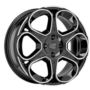 MSW 83 18" Black Polished Alloy Wheels - 7.5J ET40 5x114.3