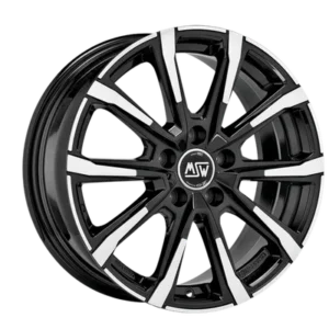 MSW 79 16" Gloss Black Full Polished Alloy Wheels - 8.5J ET32 5x114.3