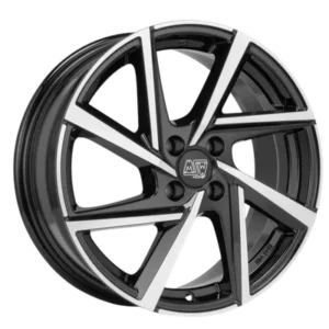 MSW 80-4 15" Gloss Black Full Polished Alloy Wheels - 7J ET22 4x108