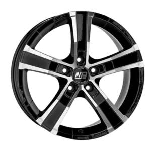 OZ SAHARA 5 18" Gloss Black Full Polished Alloy Wheels - 8.5J ET35 5x150