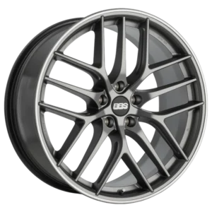 BBS CC-R 20" Satin Platinum with Stainless Rim Protector Alloy Wheels - 9J ET38 5x112