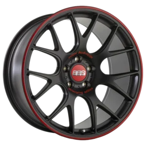 BBS CH-R (Nurburgring Edition) 19" Satin Black with Red Rim & Detailing Alloy Wheels - 9.5J ET45 5x112